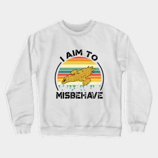 I Aim To Misbehave - Vintage Sunset Crewneck Sweatshirt